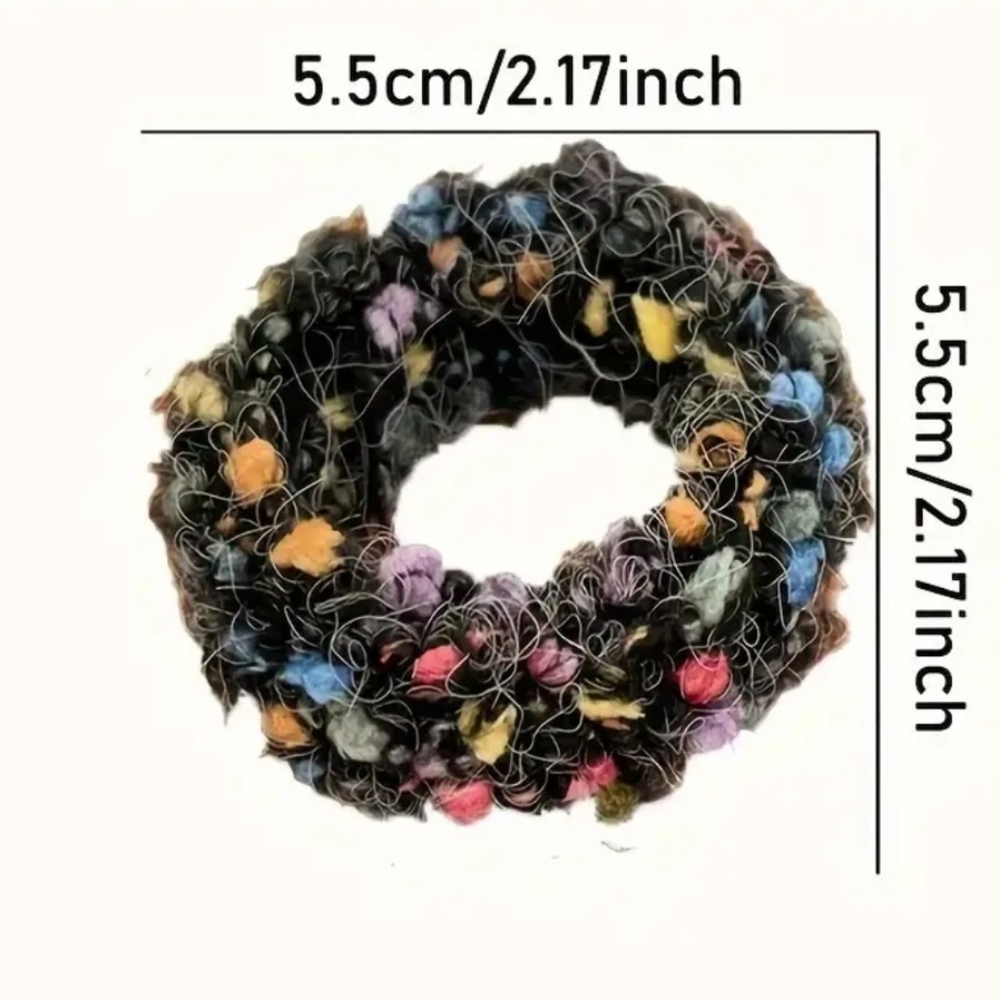 Woven Multicolored Thick Hair Ties 5 Piece Set NIP - Picture 2 of 5